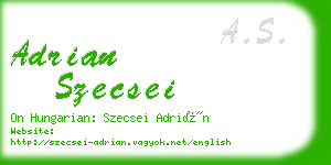 adrian szecsei business card